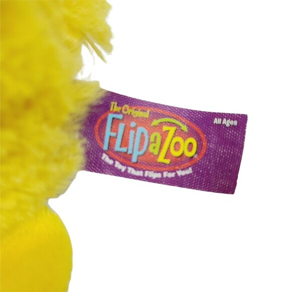 Flip a Zoo Purple Polka Dot Dragon Yellow Labrador Dog Plush Stuffed Animal - Picture 8 of 10